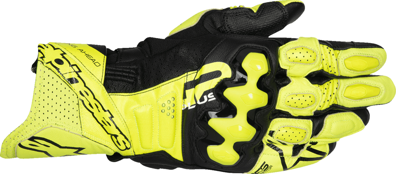 Alpinestars GP Plus R v3 Leather Gloves – Yellow/Black 1