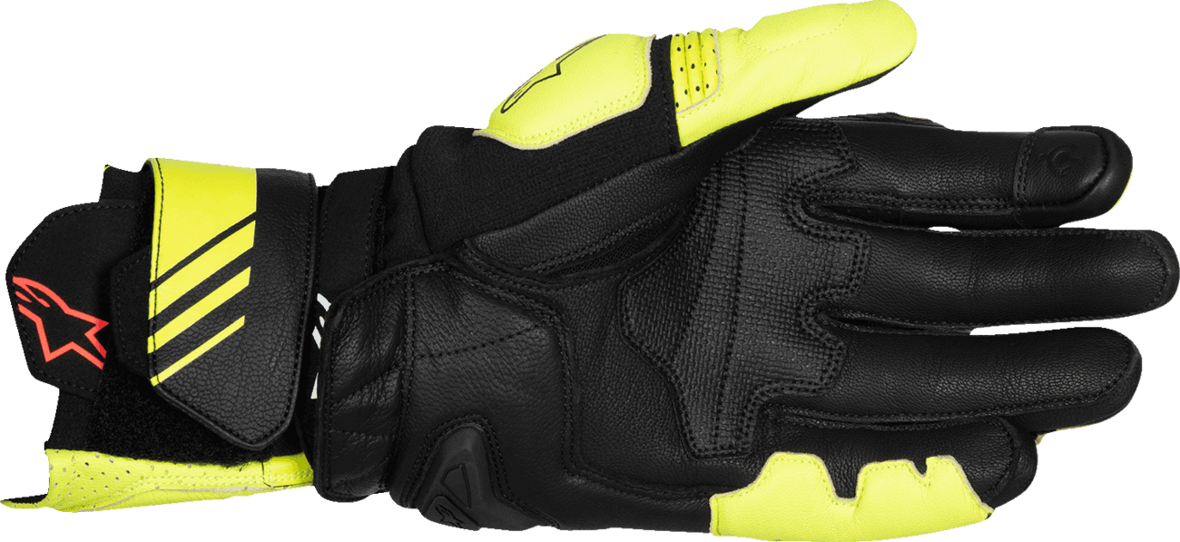 Alpinestars GP Plus R v3 Leather Gloves – Yellow/Black 2