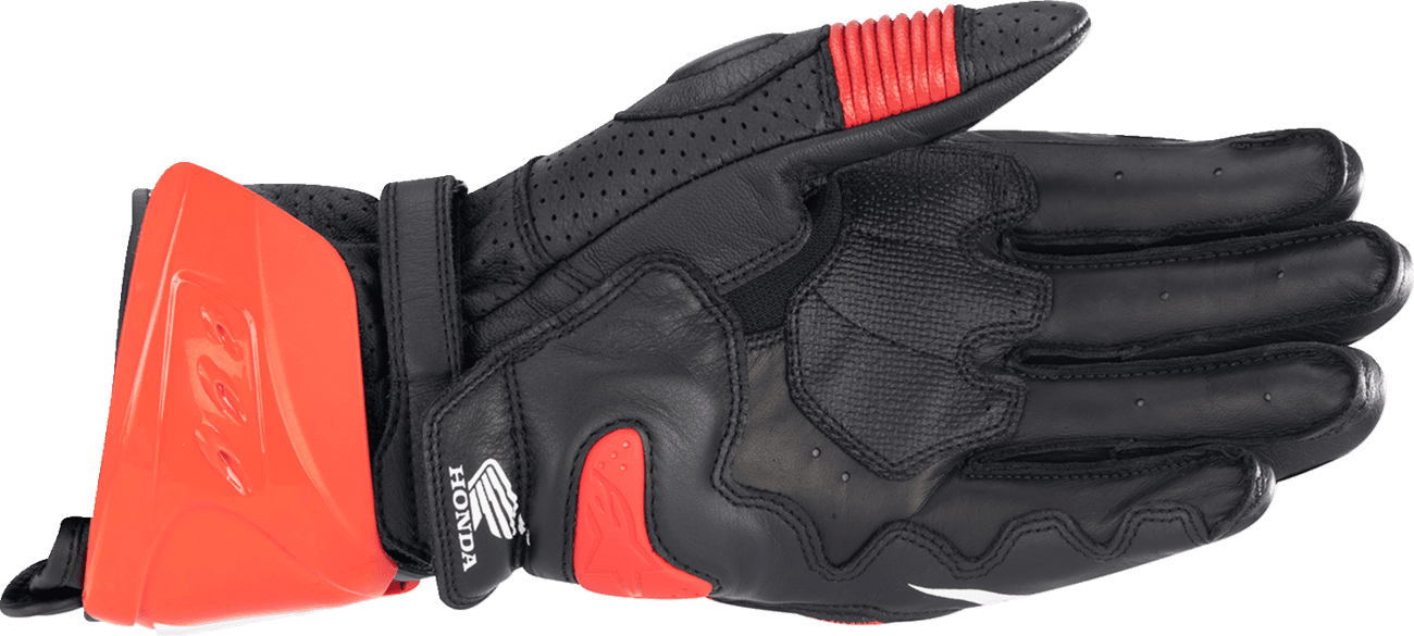 Alpinestars Honda GP Pro R3 Leather Gloves – Black/Red/Blue 2