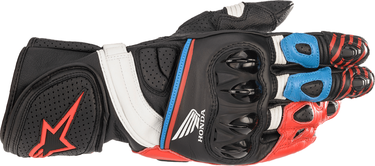 Alpinestars GP Plus R Leather Gloves – Honda Edition (Black/Red) 1