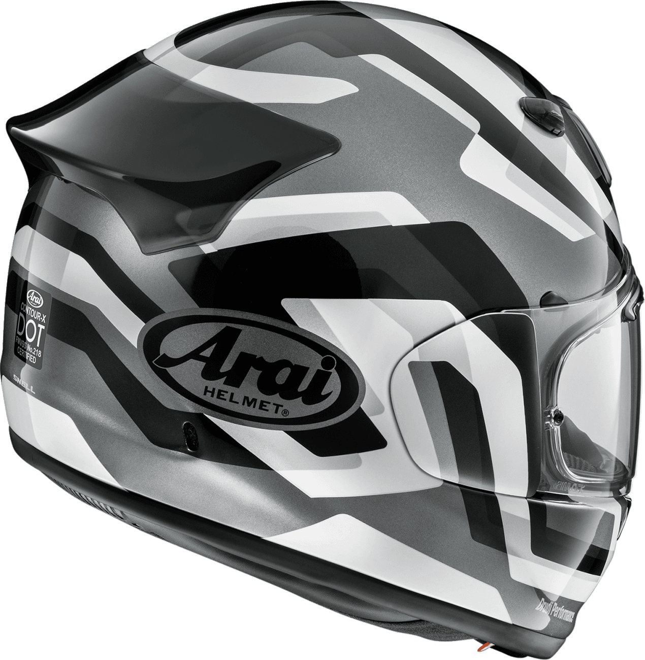 Arai Contour-X Full-Face Helmet – Snake White | DOT-Certified Street Helmet with Striking Graphic Design 2