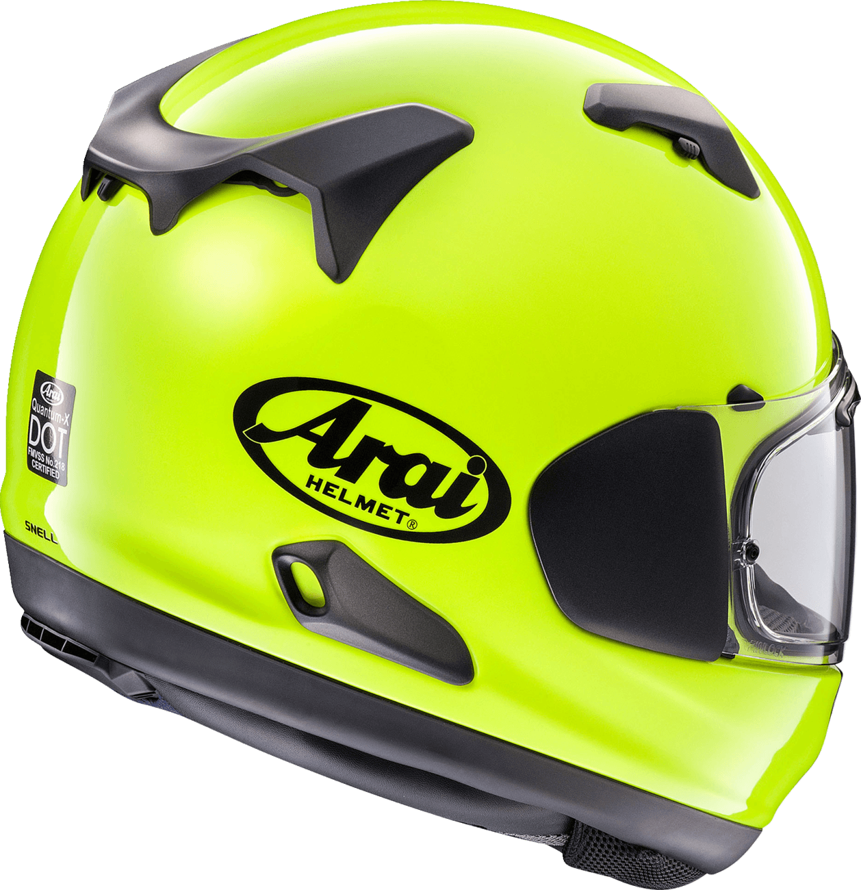 ARAI QTM-X Full-Face Helmet – Fluorescent Yellow | High-Visibility DOT-Approved Street & Track Helmet 2