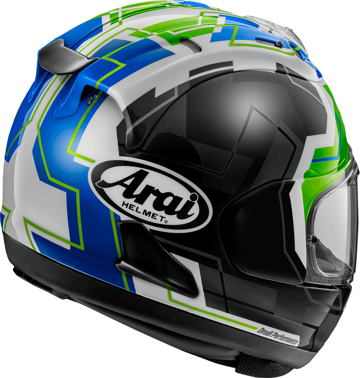 ARAI CORSAIR-X JOHNATHAN REA GREEN/RED/BLUE HELMET 2