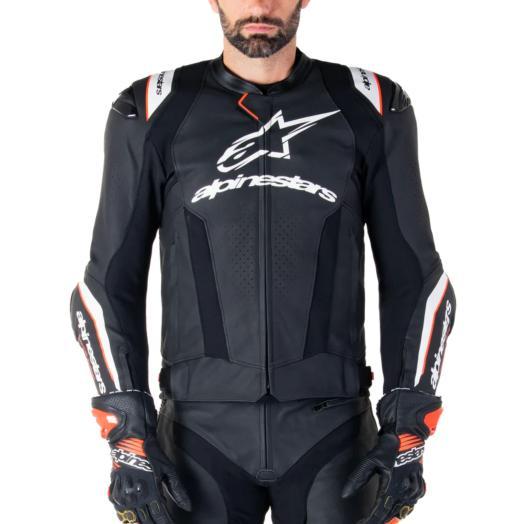 ALPINESTARS Missile V3 Ignition Leather Jacket- Black/White 1