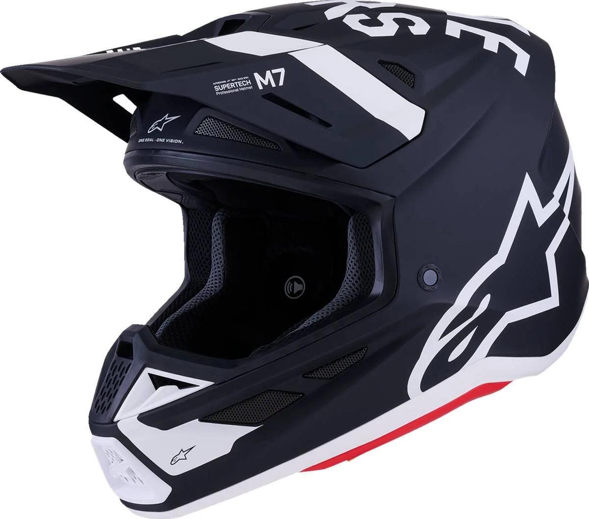Alpinestars SM7 Helmet - Dasher - Matte Black/White 1