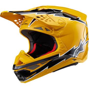 Alpinestars Supertech M10 Helmet - Ampress - Gloss Black/Yellow 1