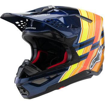 Alpinestars Supertech M10 Helmet - TLD Edition 25 - Gloss Dark Blue/Orange/Yellow/Fluo Red 1