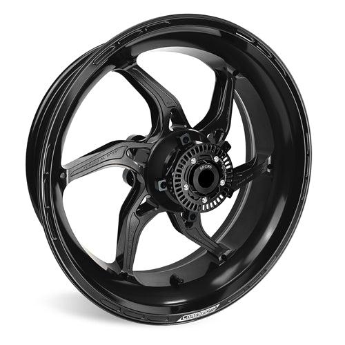 Gloss Black Apex-6 Aprilia RSV4 / Factory / Tuono 2013-2025 Forged Core Moto wheels 1