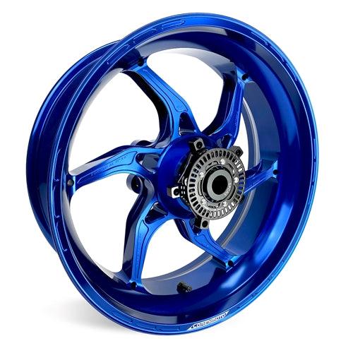 Gloss Blue Apex-6 Aprilia RSV4 / Tuono 2013-2025 Forged Core Moto wheels 1