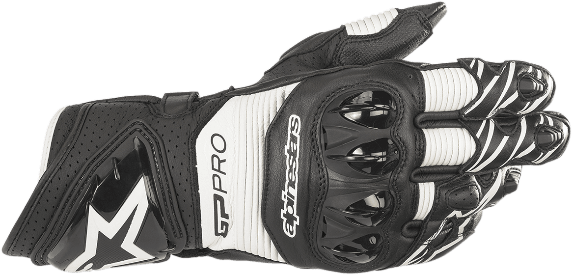 Alpinestars GP Pro RS3 Leather Gloves – Black/White 1