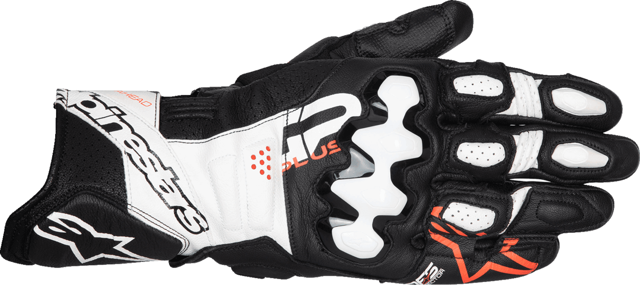 Alpinestars GP Plus R v3 Leather Gloves – Black / White / Red 1