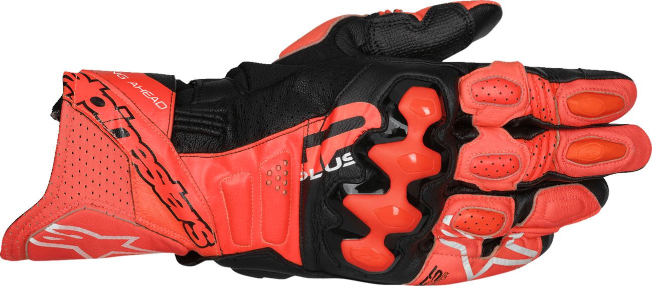 Alpinestars GP Plus R v3 Leather Gloves – Bright Red / Fluo Red 1