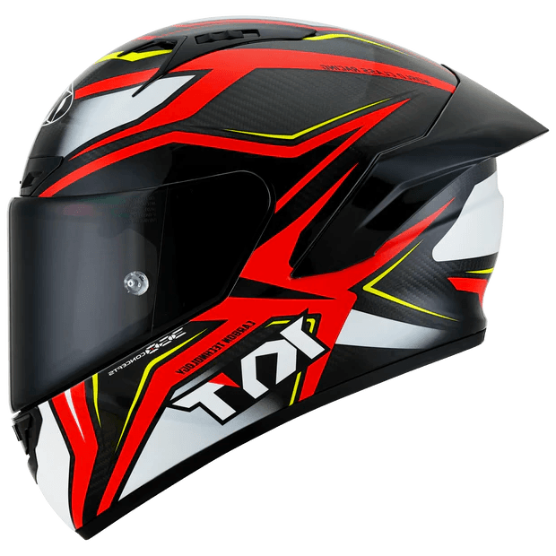 KYT- NZ-Race Carbon- Carbon Stride Red/White 1