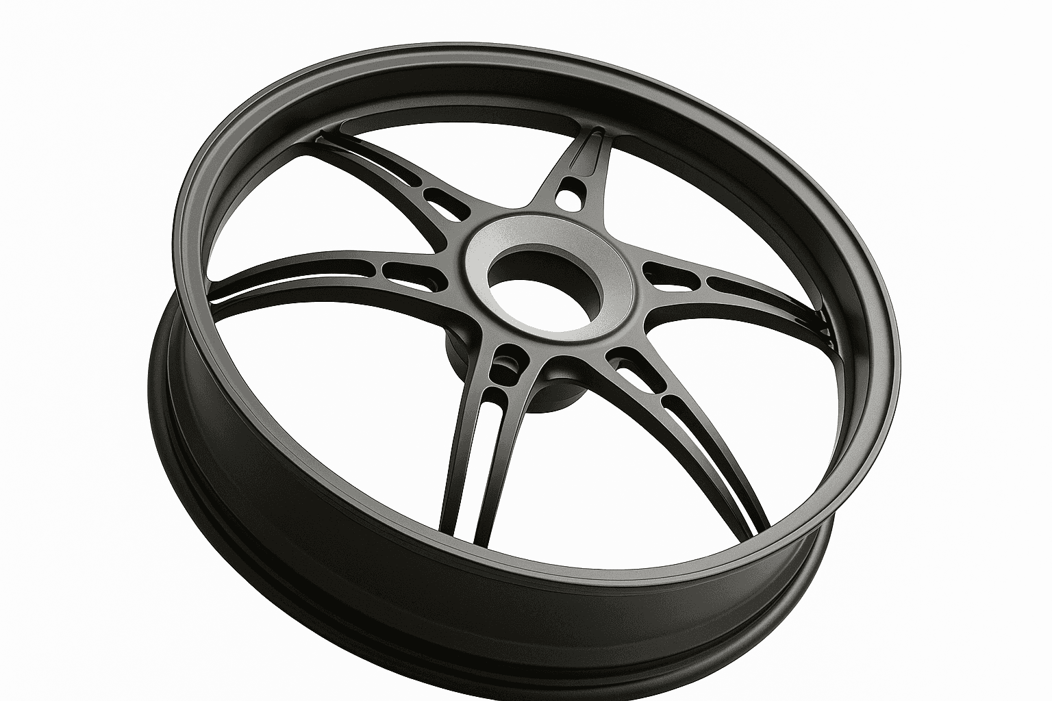 OZ Racing - GASS Aluminum 6 Spoke SET - Gloss Black - Ducati 1199/ V4 1