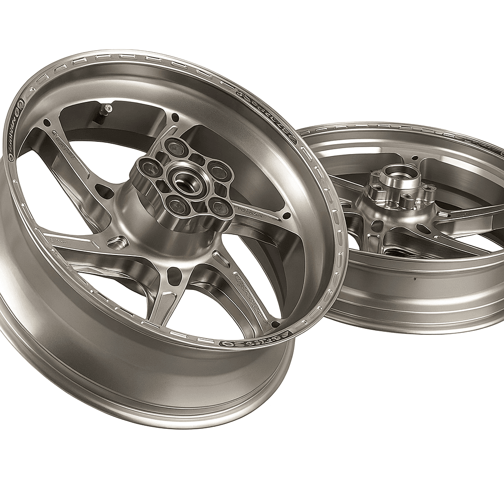 OZ Racing - GASS Aluminum 6 Spoke SET - Titanium Color - Aprilia RSV4/ Tuono 1