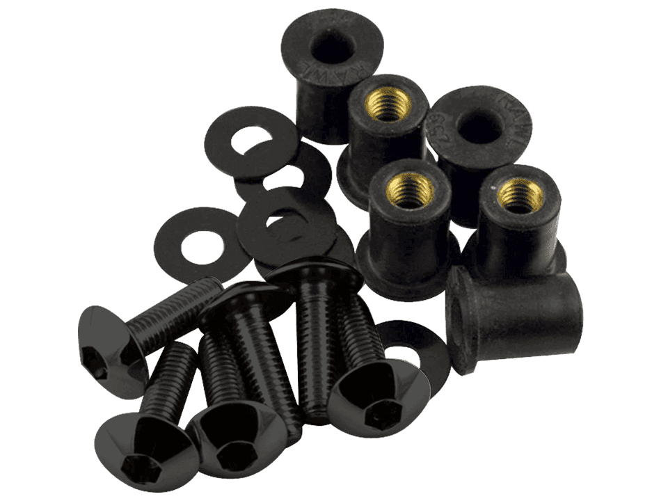 Pro-Bolt Aluminum Screen Bolt (9/ea) (Black) (Ducati) 1