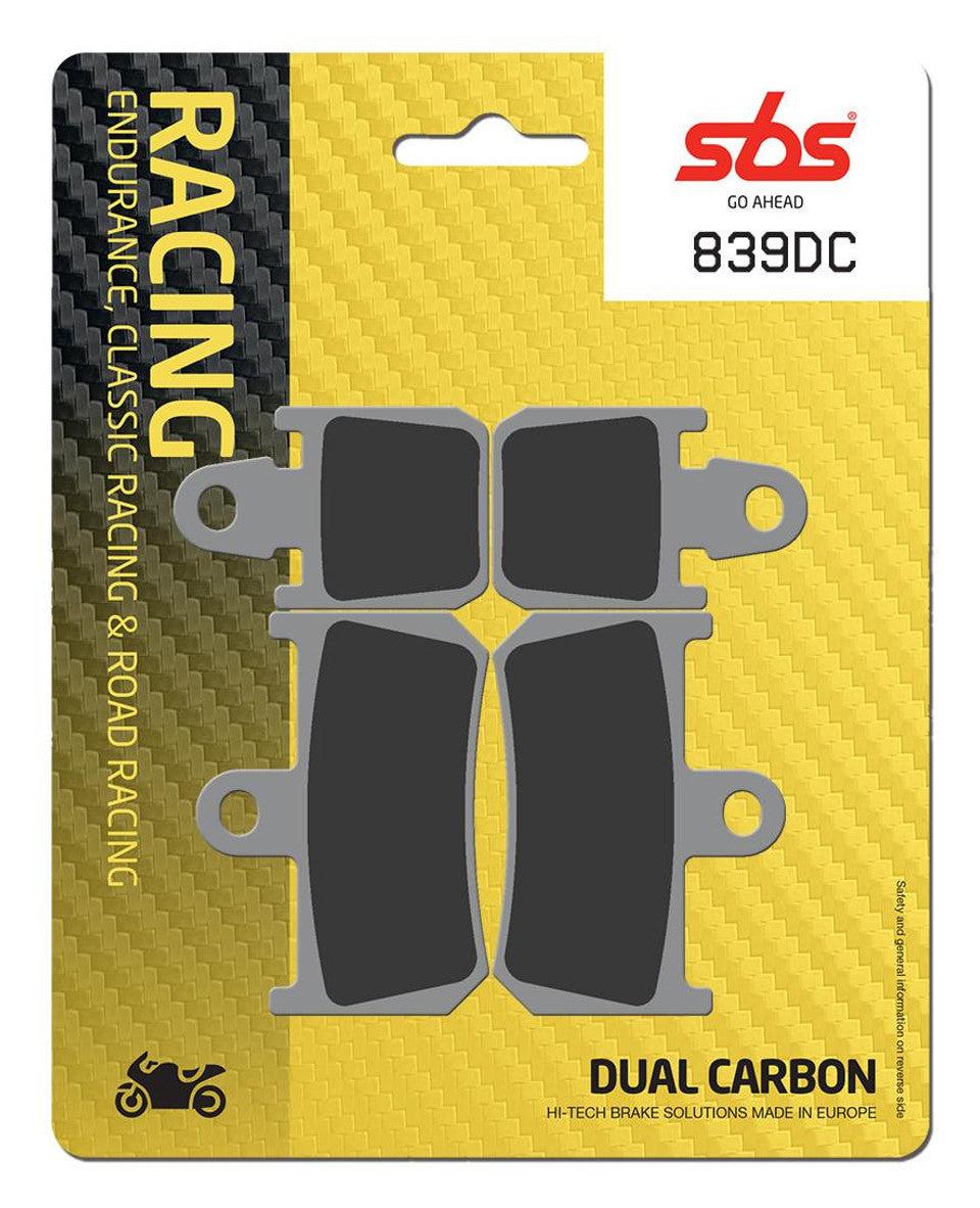 SBS Dual Carbon "Racing" Brake Pads 839 DC - Front (2/pc) Yamaha R1 (2007-2014) 1