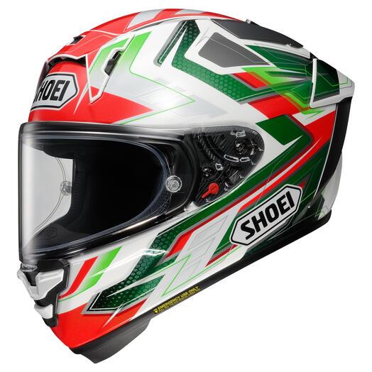 Shoei X-Fifteen Escalate TC-4 Red/Green/White Helmet 1