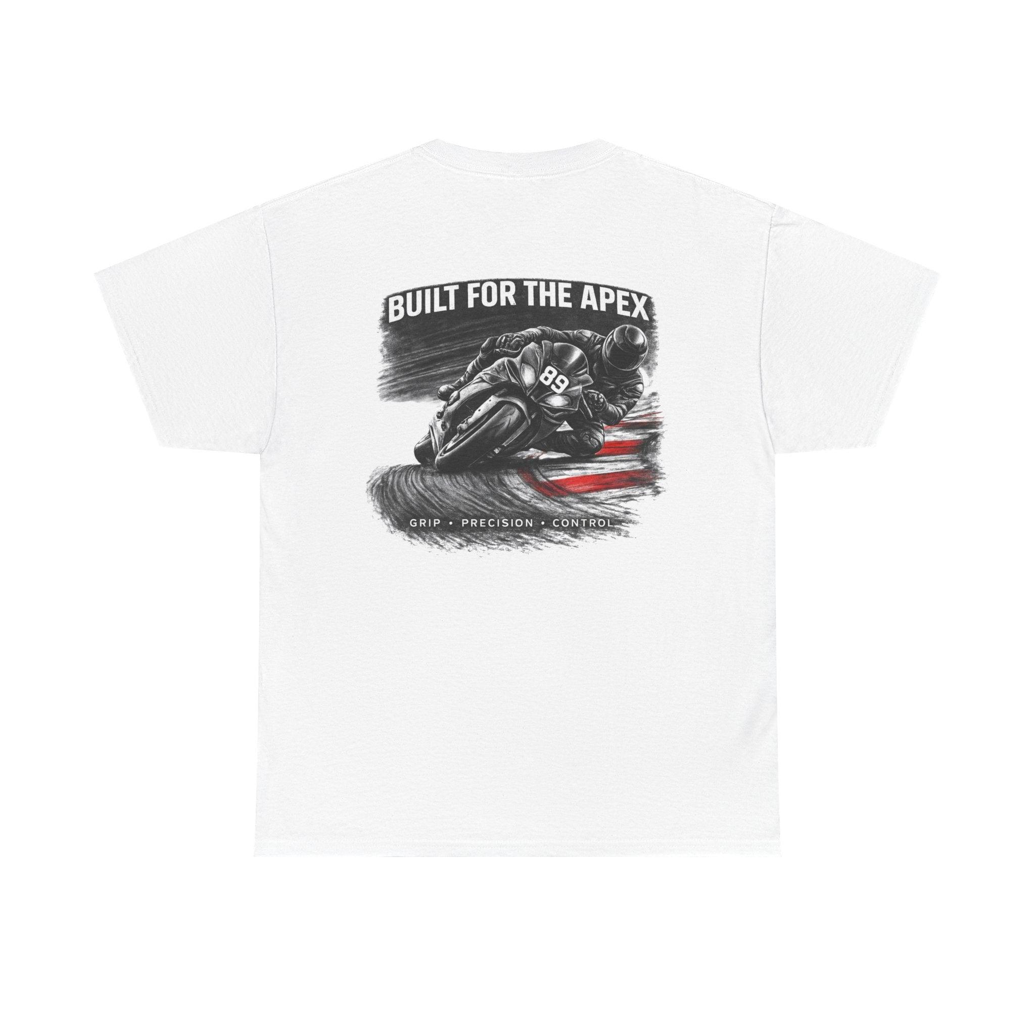 Built for the Apex Motorcycle Racing Tee (Back Graphic: Racing Rider) 1